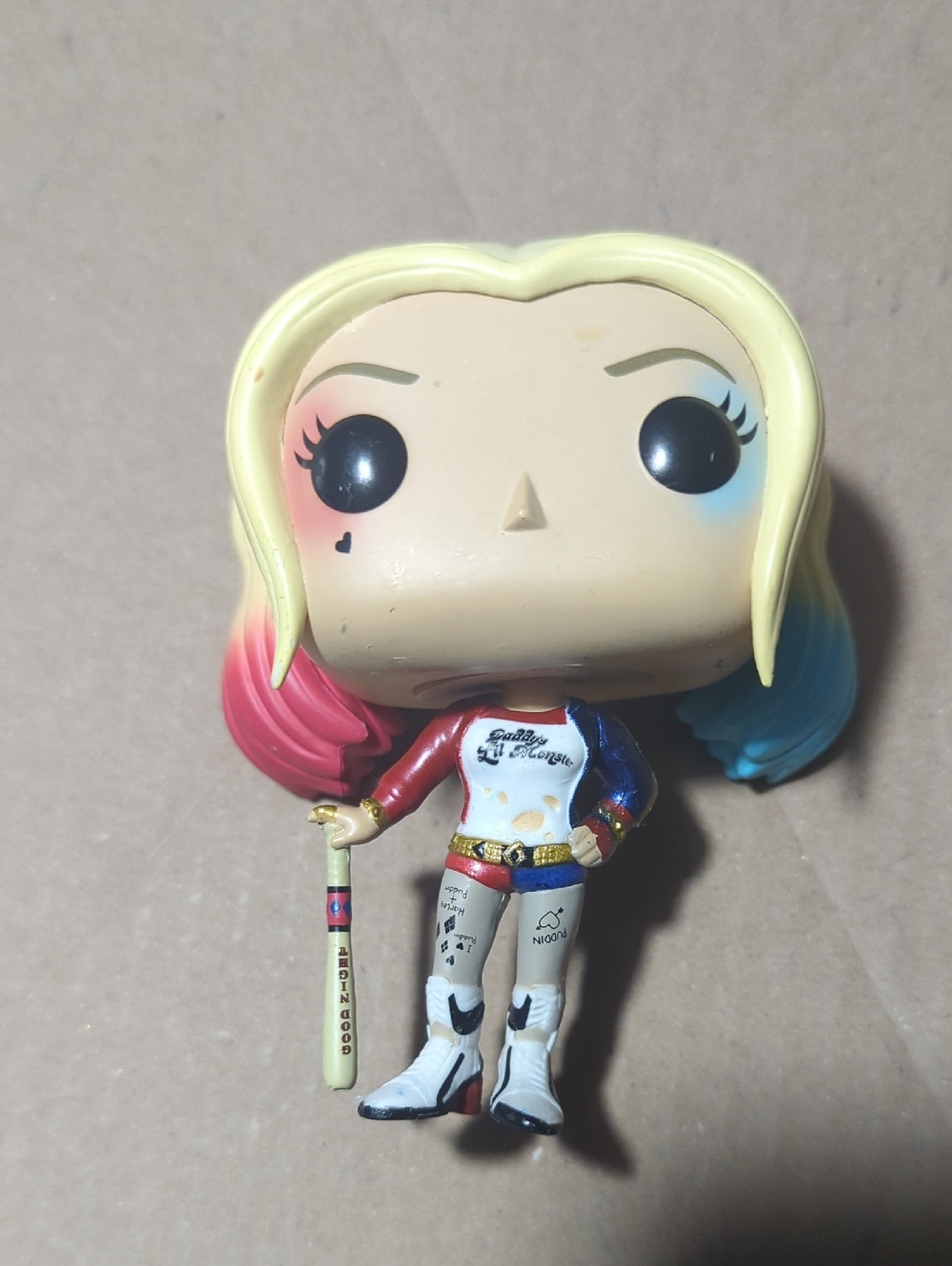 Funko Pop! Harley Quinn Blonde Hair with Pink & Blue Tips